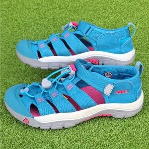 Keen Newport H2 Deep Lagoon Blue/Pink Shoes Style #1020362 Youth Size 4